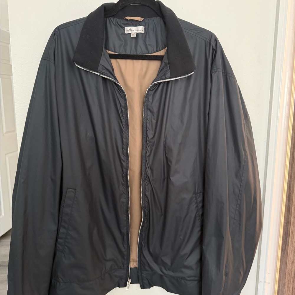 Peter Millar Black and Tan Lightweight Jacket